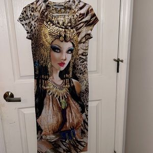Women’s dress Egyptian theme,rhinestones on front,can fit a person size up to XL